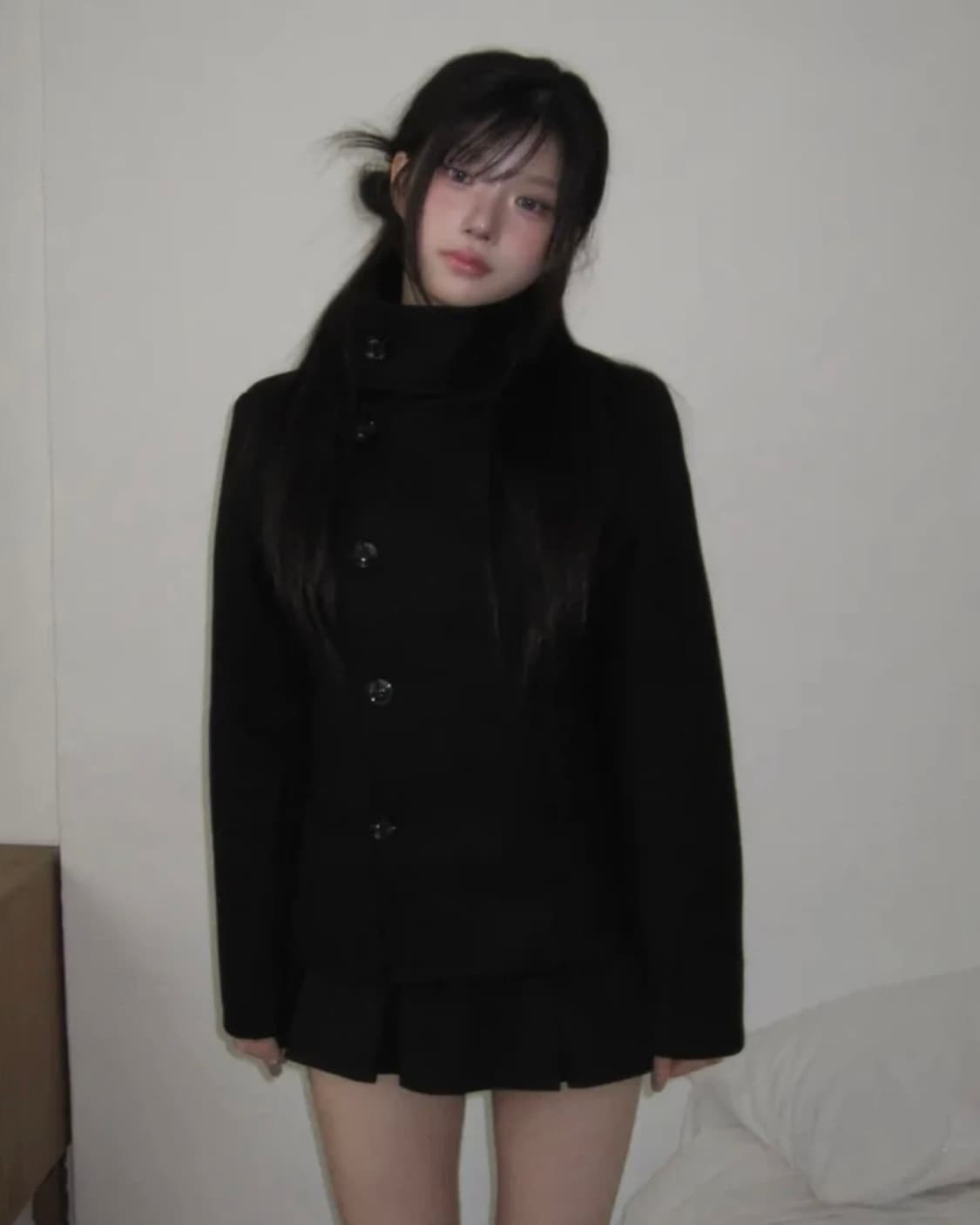 모디무드 TOP 모직 플리츠 스커트 팬츠 에이블리 상품이미지3