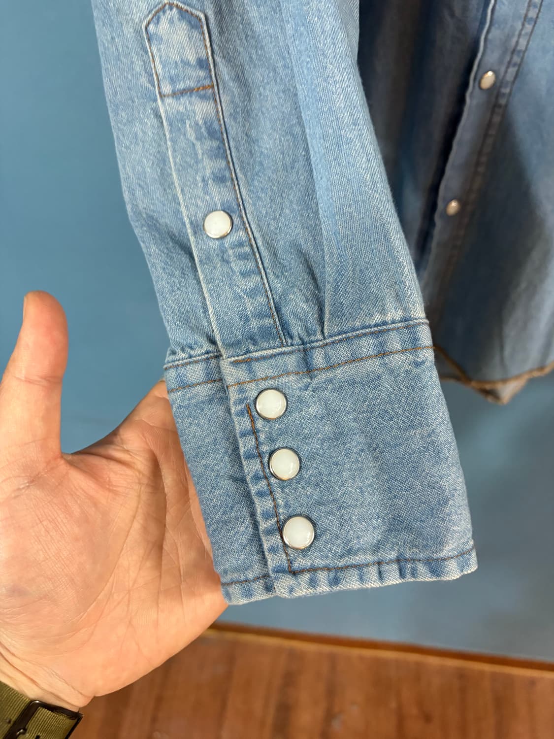 00‘s Wrangler Denim Western Shirt. 상품이미지7