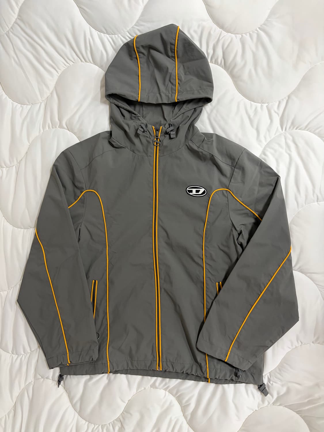 [M]디젤 J-하이브스 콘트라스트 파이핑 윈드브레이커 그레이 상품이미지1