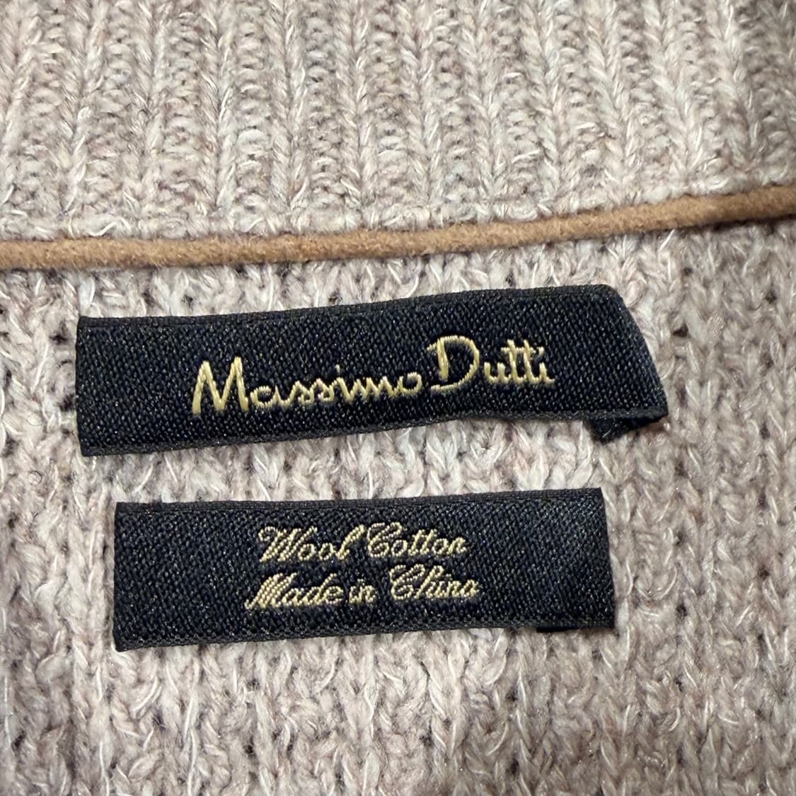 마시모두띠 엘보패치 울 니트 집업 XXL 코만도 상품이미지3