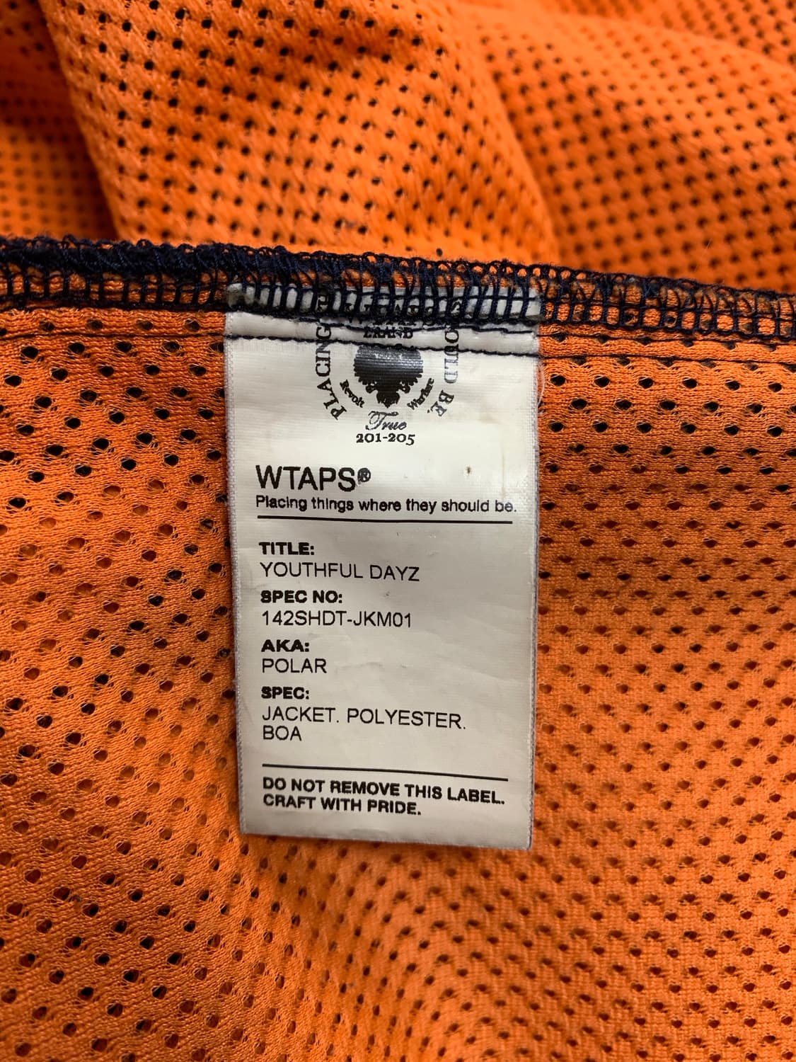 WTAPS “YOUTHFUL DAYZ” POLAR BOA JACKET 상품이미지7