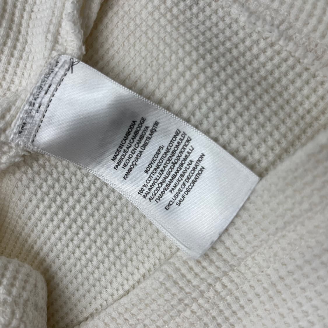 폴로 랄프로렌 네이비포니 화이트 와플 롱슬리브 L 상품이미지5