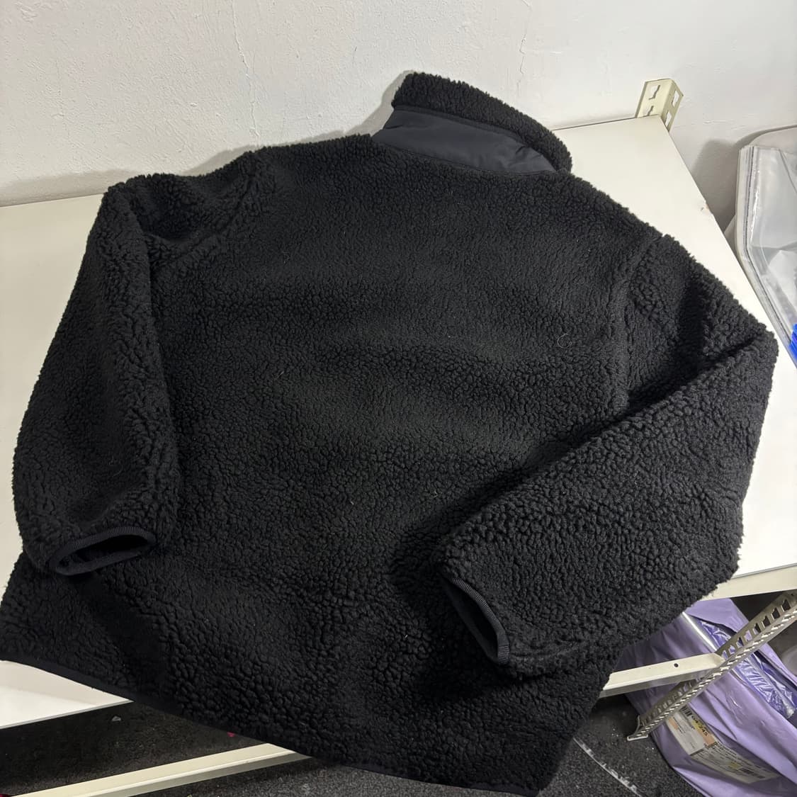 M 95-100 디키즈 블랙 기본로고 플리스자켓 상품이미지2