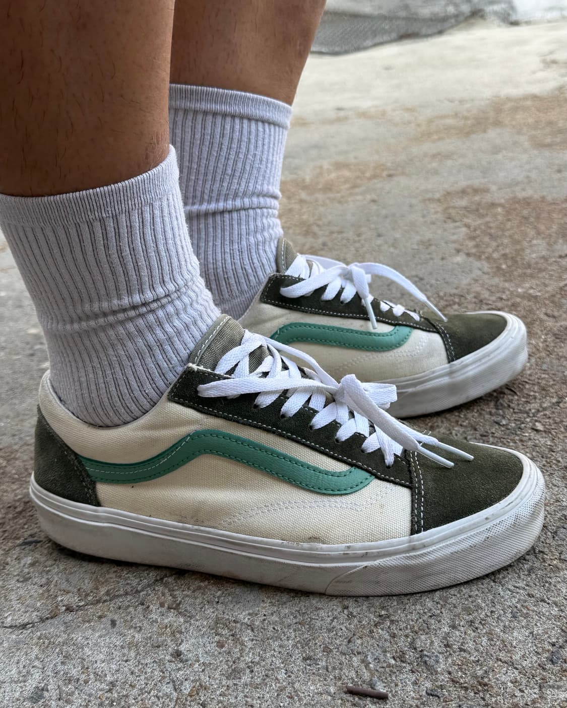 Vans 스타일 36 레트로 스포츠 슈즈 화이트 그린 US8.5 상품이미지9