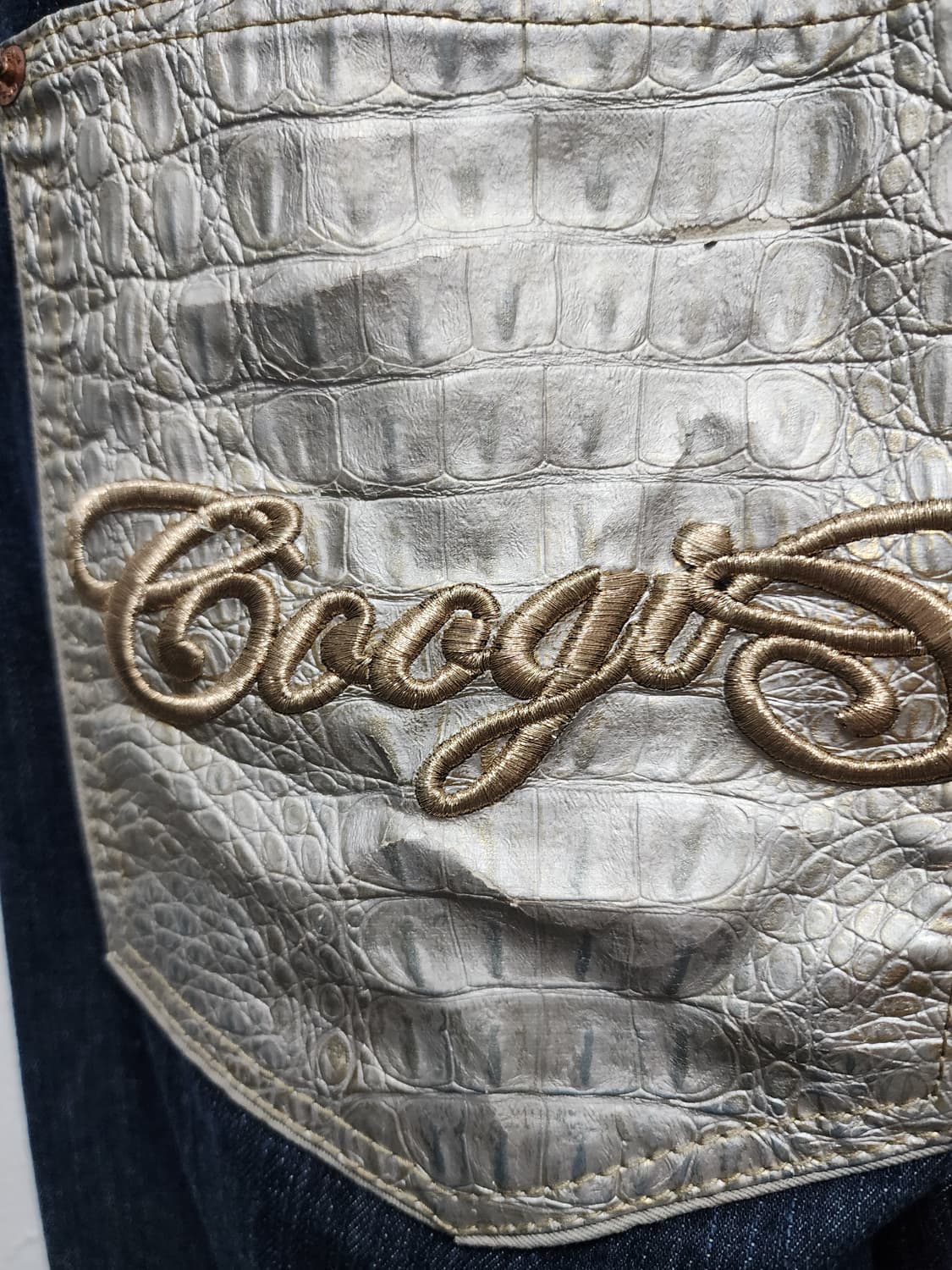 쿠지 Coogi Y2K 크로커다일 데님 팬츠 상품이미지6