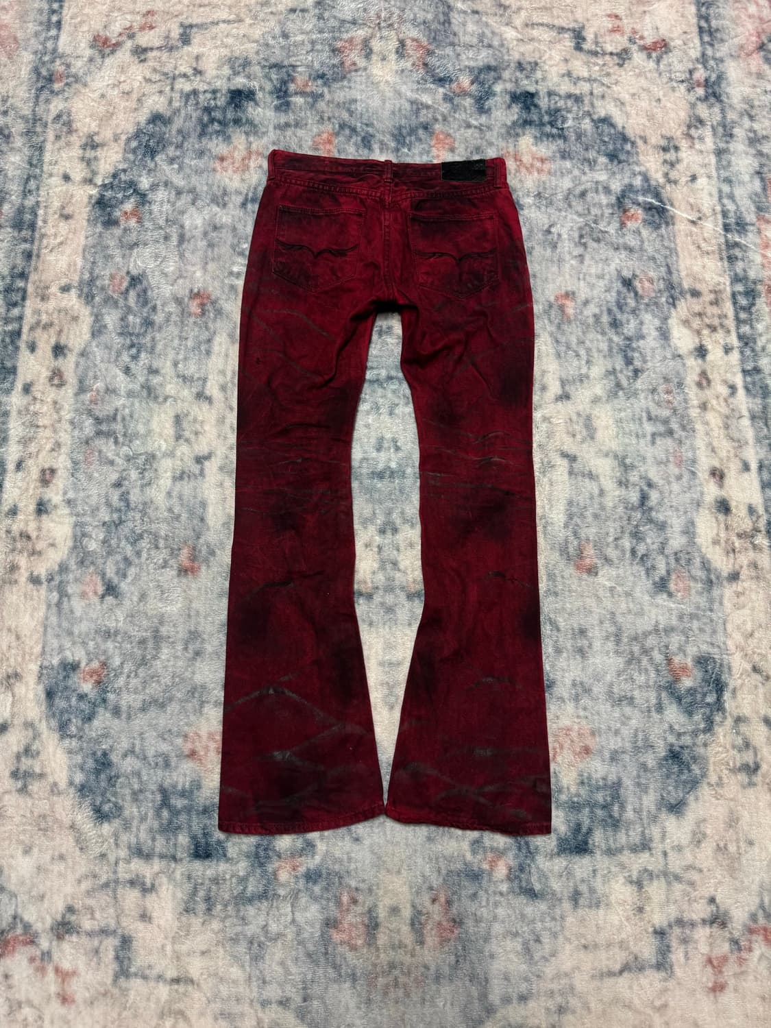 Fuga 00s archive red coating flare denim 상품이미지7