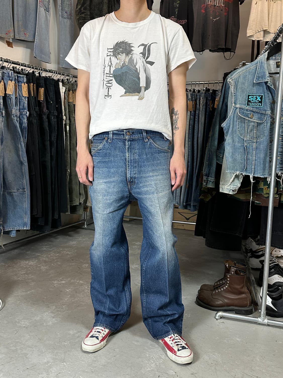 80's USA Made 빈티지 리바이스 517 오렌지탭 부츠컷 상품이미지2