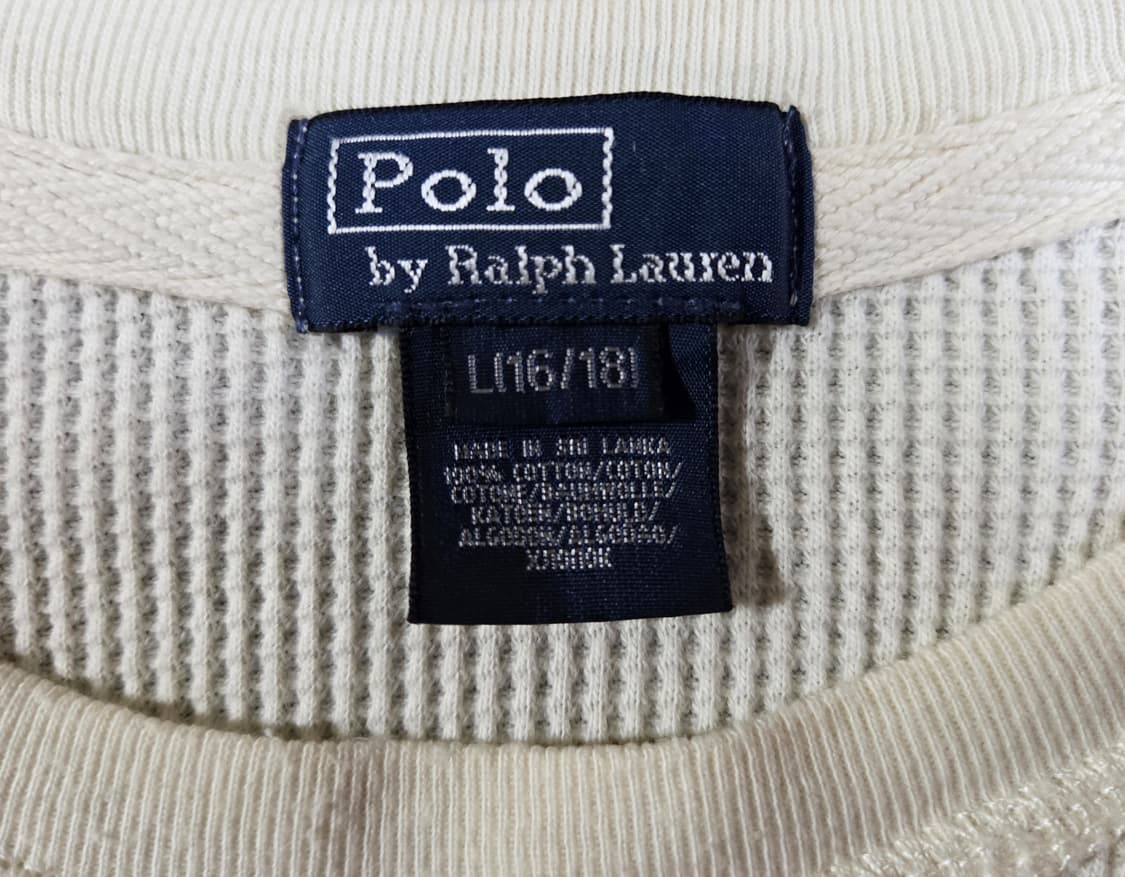 폴로 랄프로렌 희귀 RL&CO 라벨 와플 롱슬리브 상품이미지6