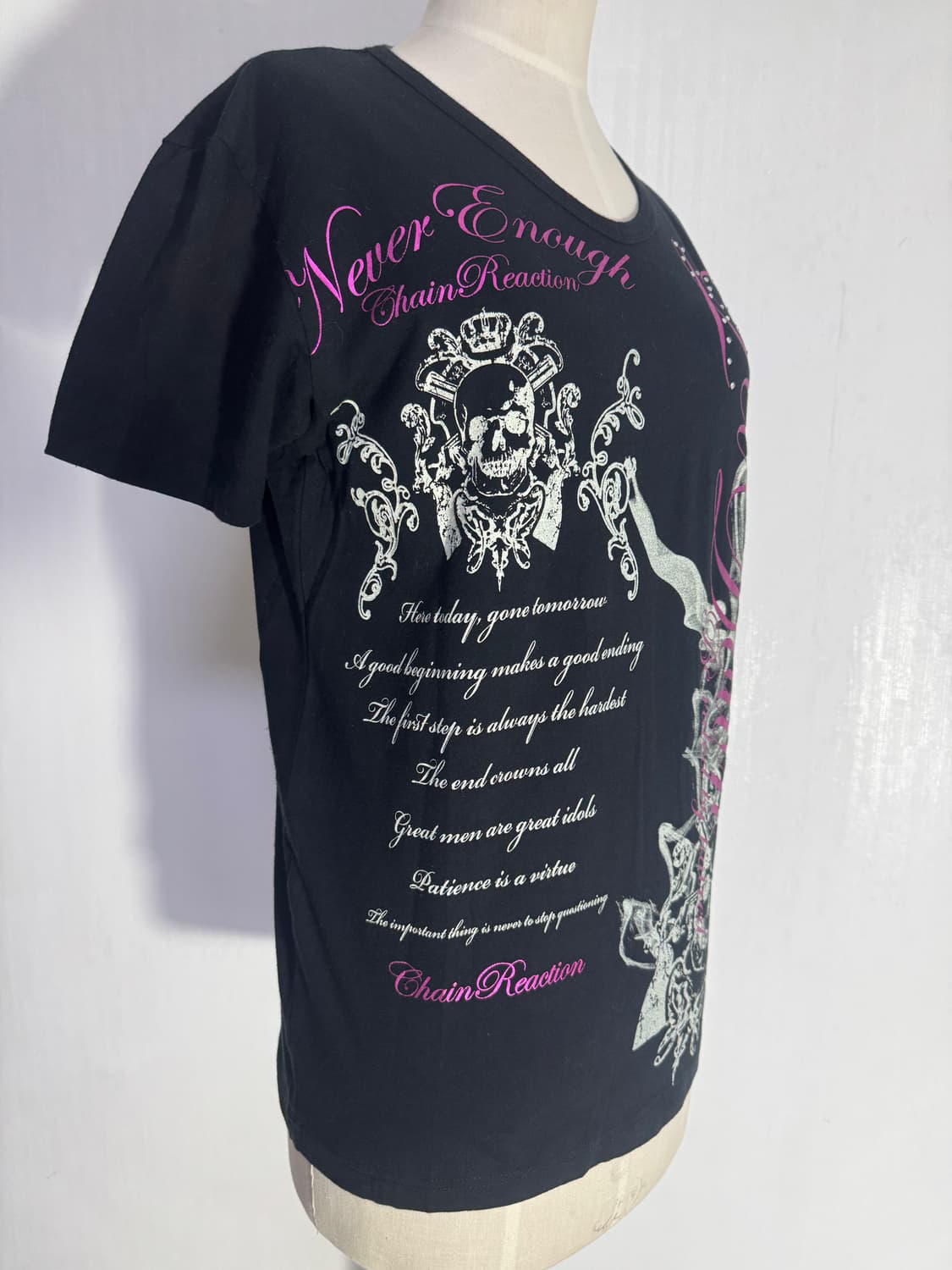 빈티지 스컬 레터링 티셔츠 y2k 펑크 punk 상품이미지7