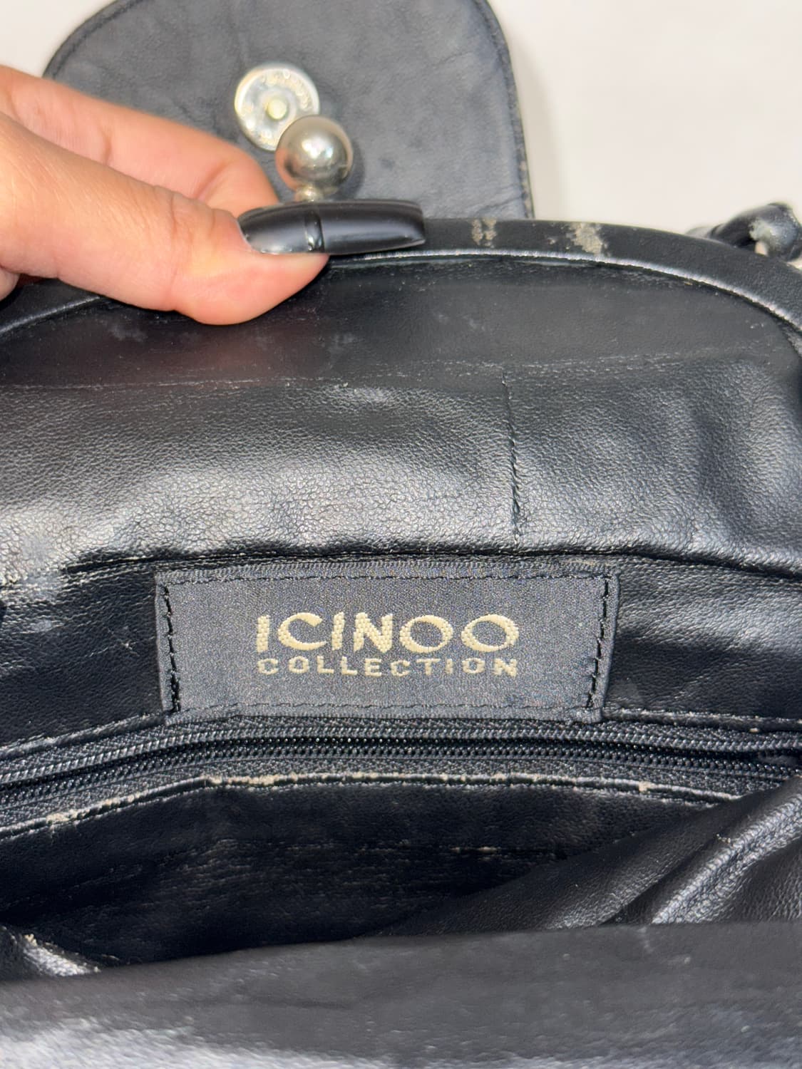 Icinoo black oriental floral leather 백팩 상품이미지5