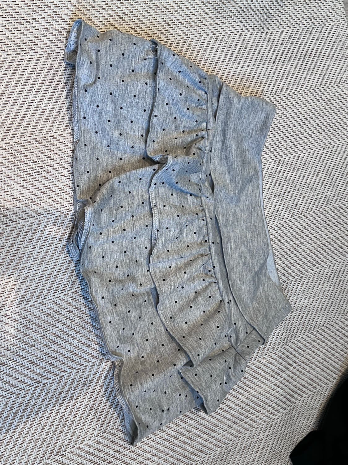 프릴 도트 미니 스커트 회색 Free 상품이미지4