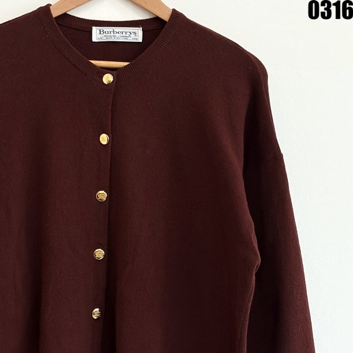 버버리 울 니트 가디건 100 0316 상품이미지2