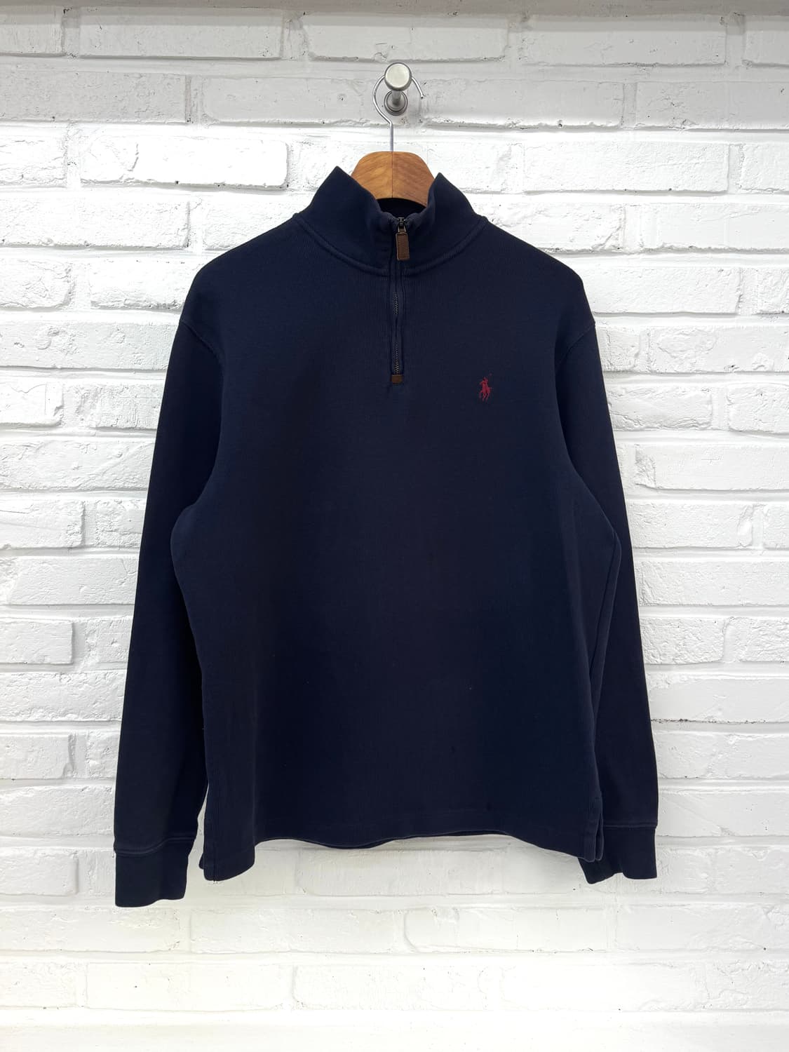 폴로 네이비 반집업 니트 상품이미지3