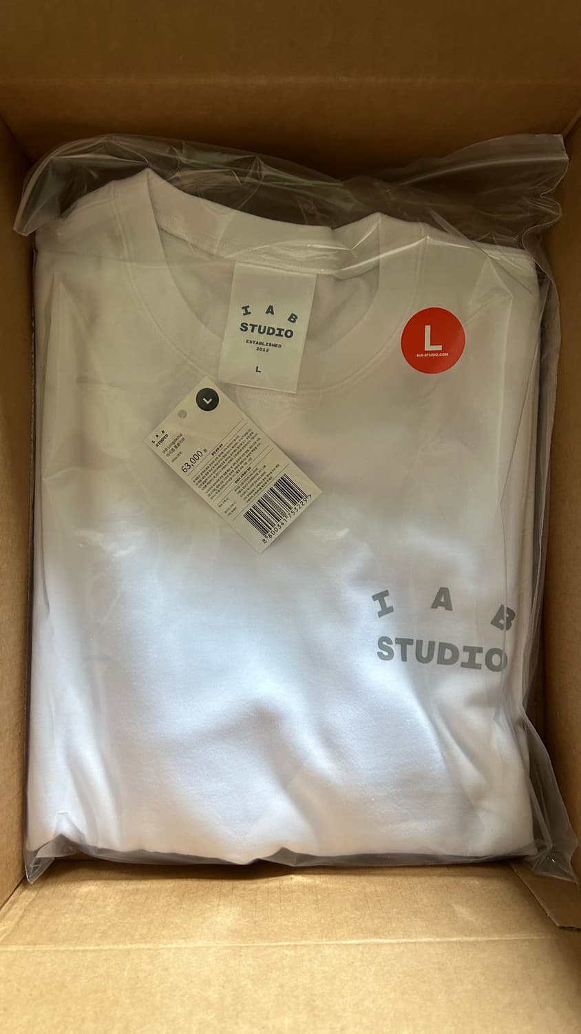 아이앱 롱슬리브 화이트 그레이 상품이미지1