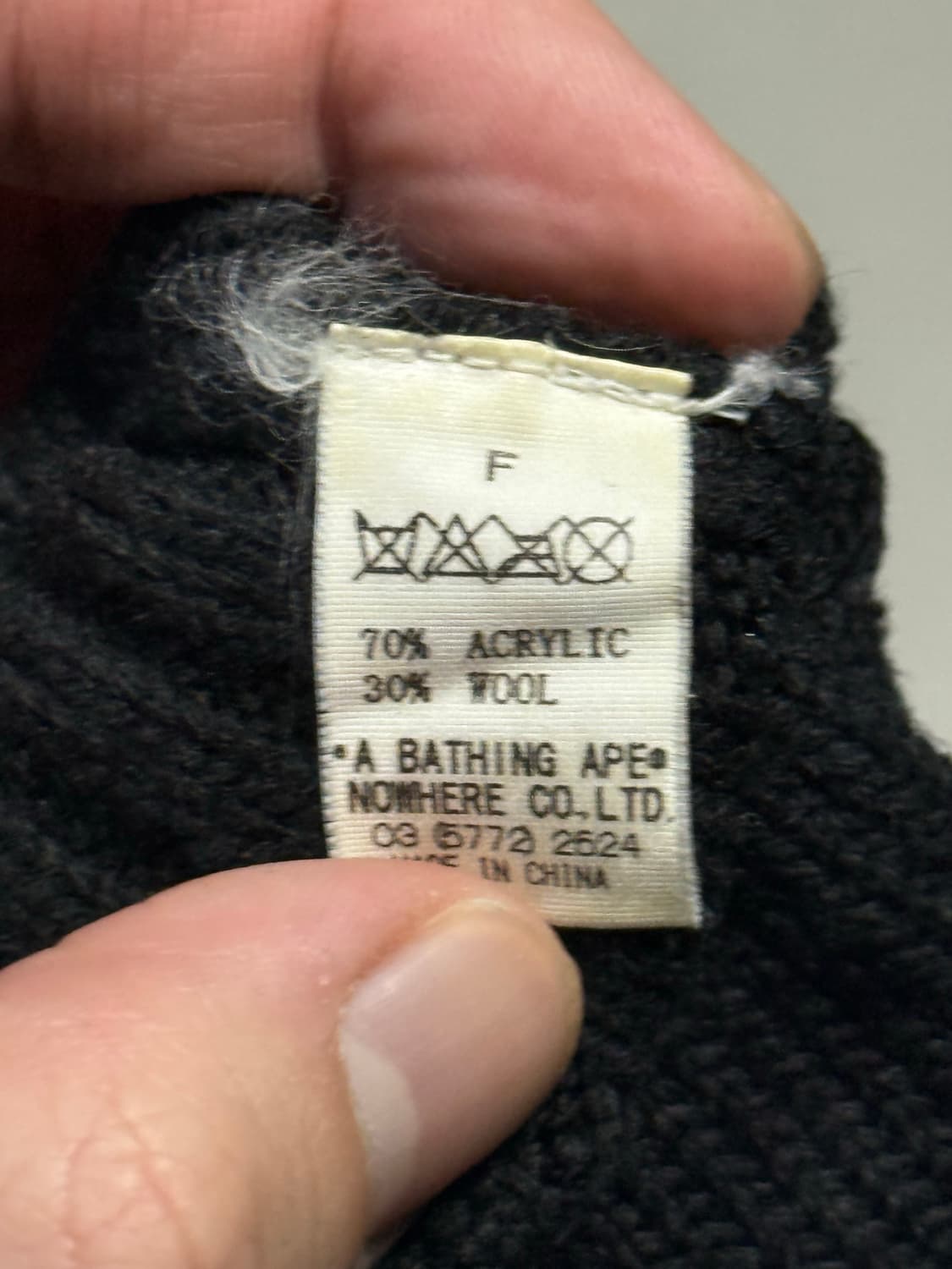 니고 시절 진짜 베이프 베이프스타 울 장갑 상품이미지3