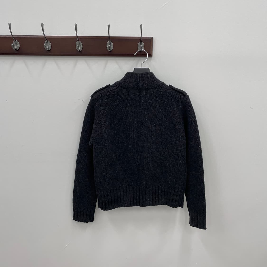 폴로 스포츠 캐시미어 혼방 니트 크롭 풀집업 자켓 상품이미지2