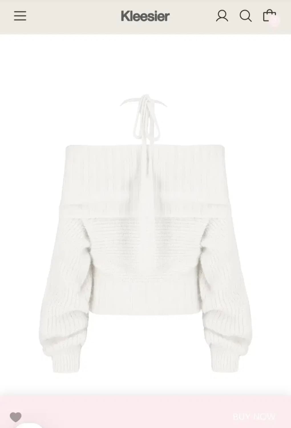 클리시어 팔레트 니트 화이트 상품이미지2