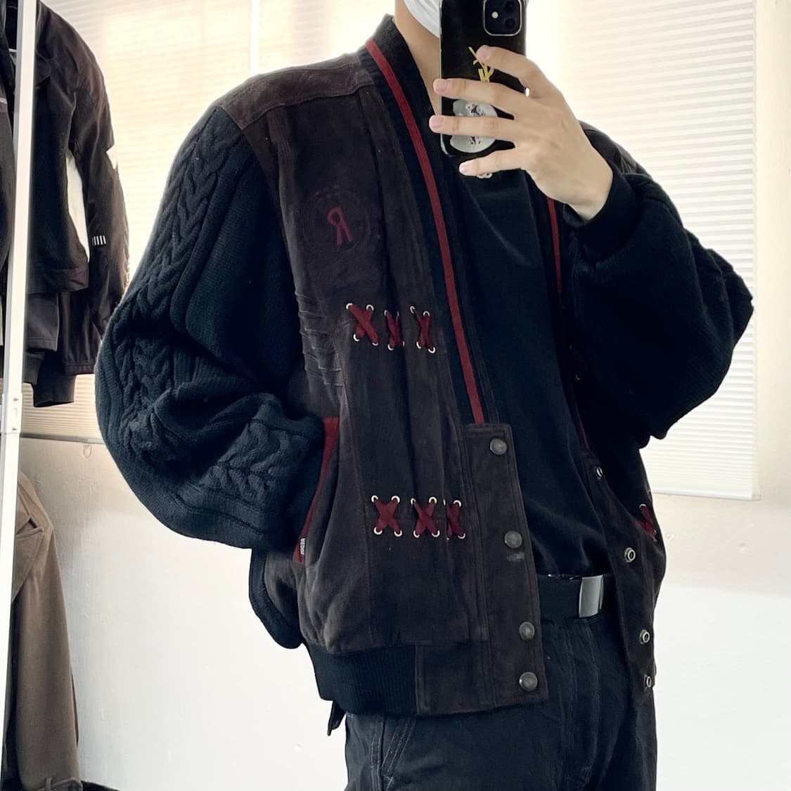L(XL) REDOX 양가죽 도킹 에스닉 봄버 자켓 상품이미지3