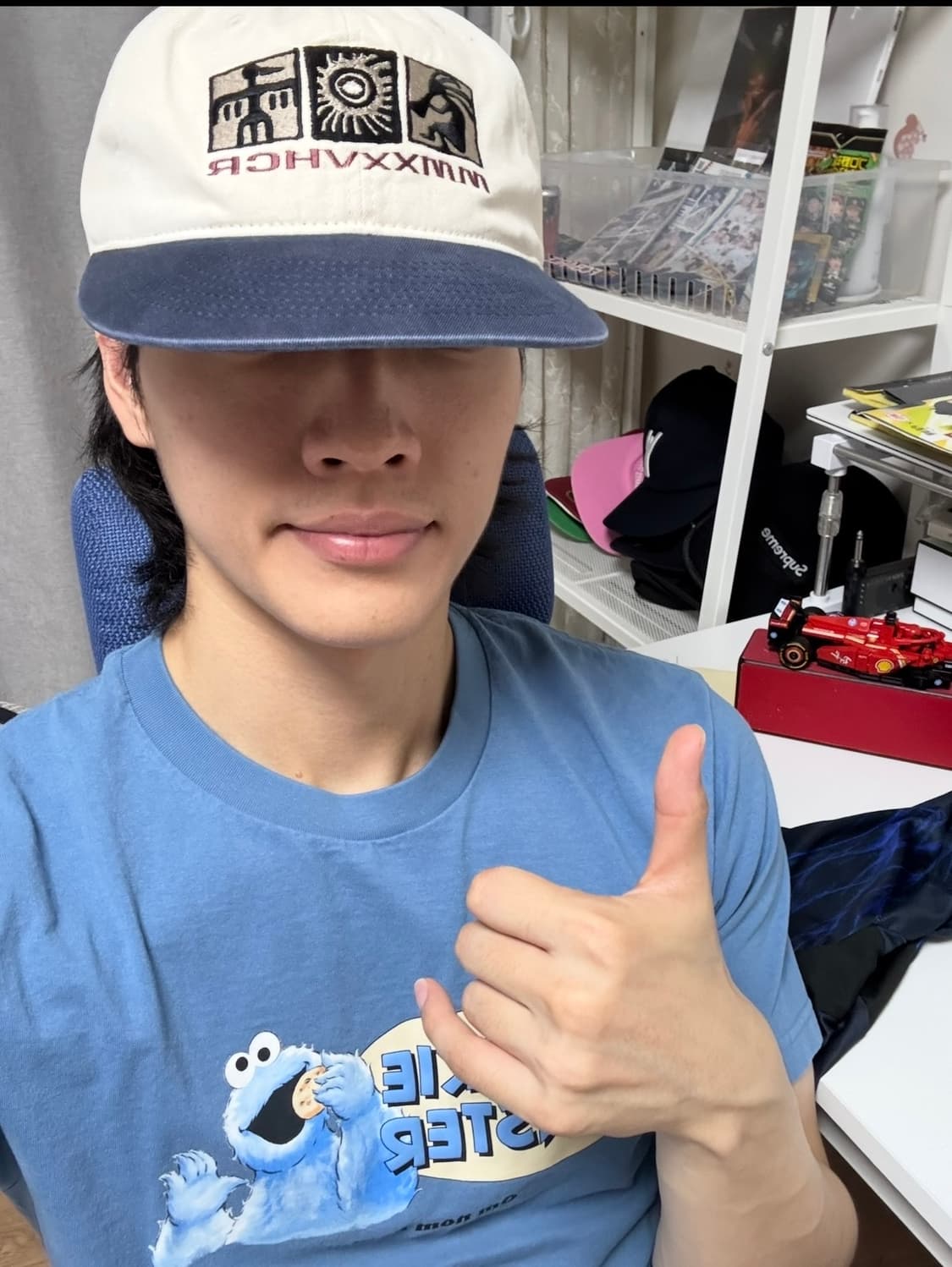 마스컴퍼니x해칭룸 코코펠리 볼캡 (크림/네이비) 상품이미지4