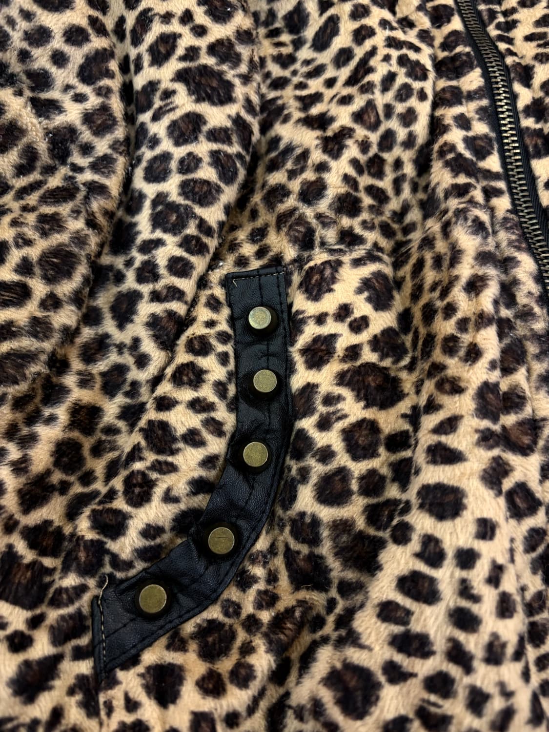 레오파드 리버시블 벨벳 후드집업 상품이미지2