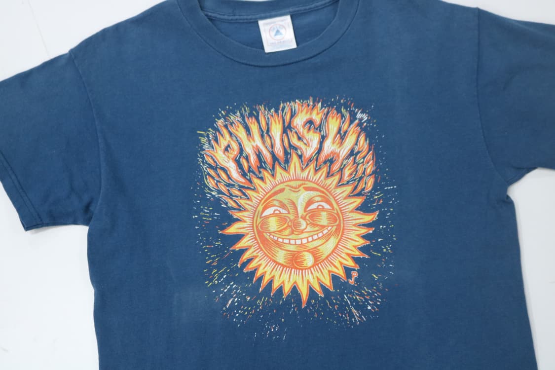 델타 빈티지 피쉬 선 그래픽 블루 반팔 티셔츠 상품이미지3