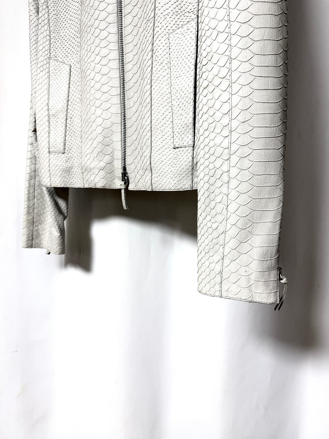 아르마니 2way 파이톤 카우하이드 스티치 라이더자켓 상품이미지3