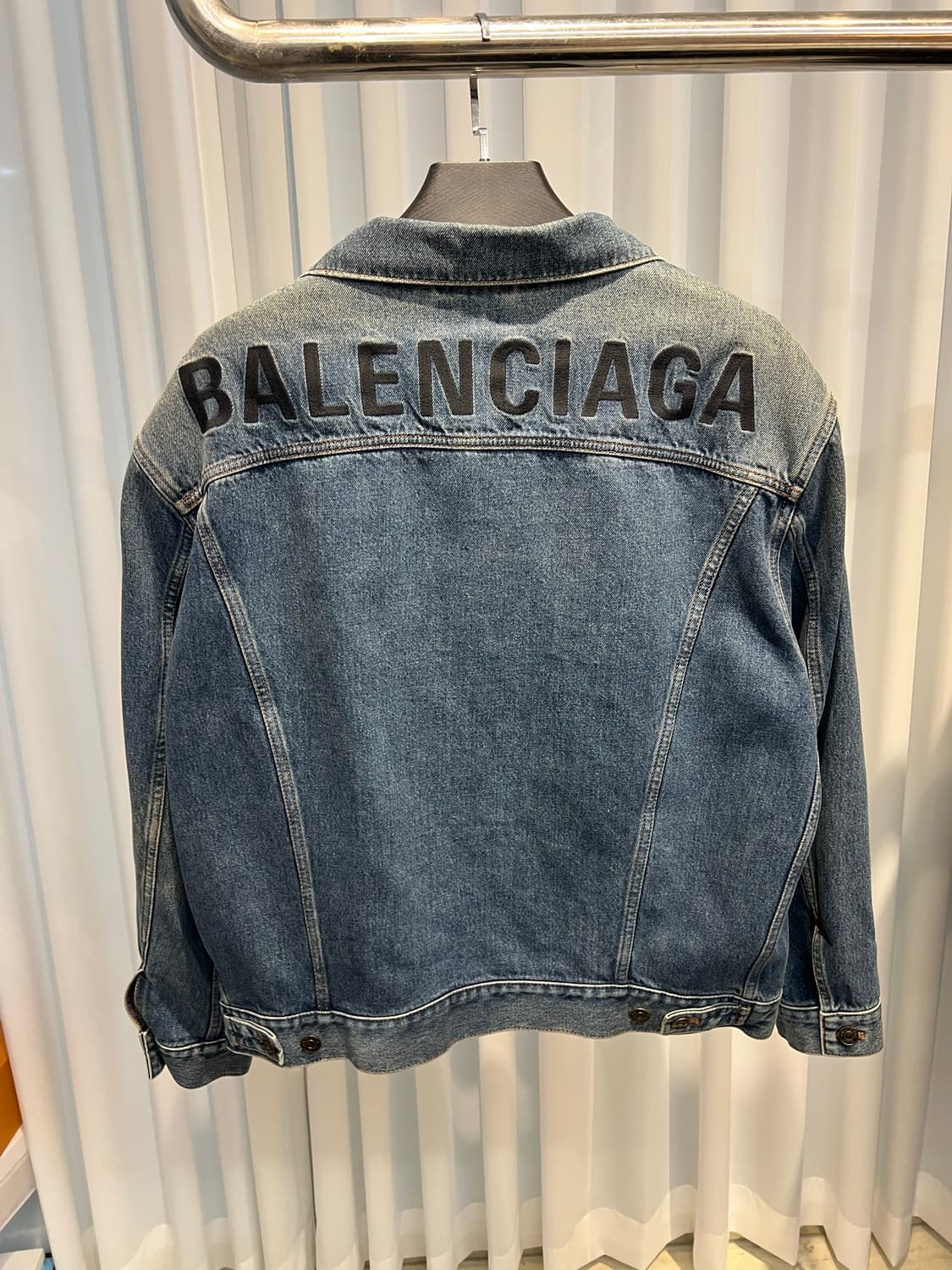 (48) 발렌시아가 백로고 데님 트러커 데님 청자켓 상품이미지1