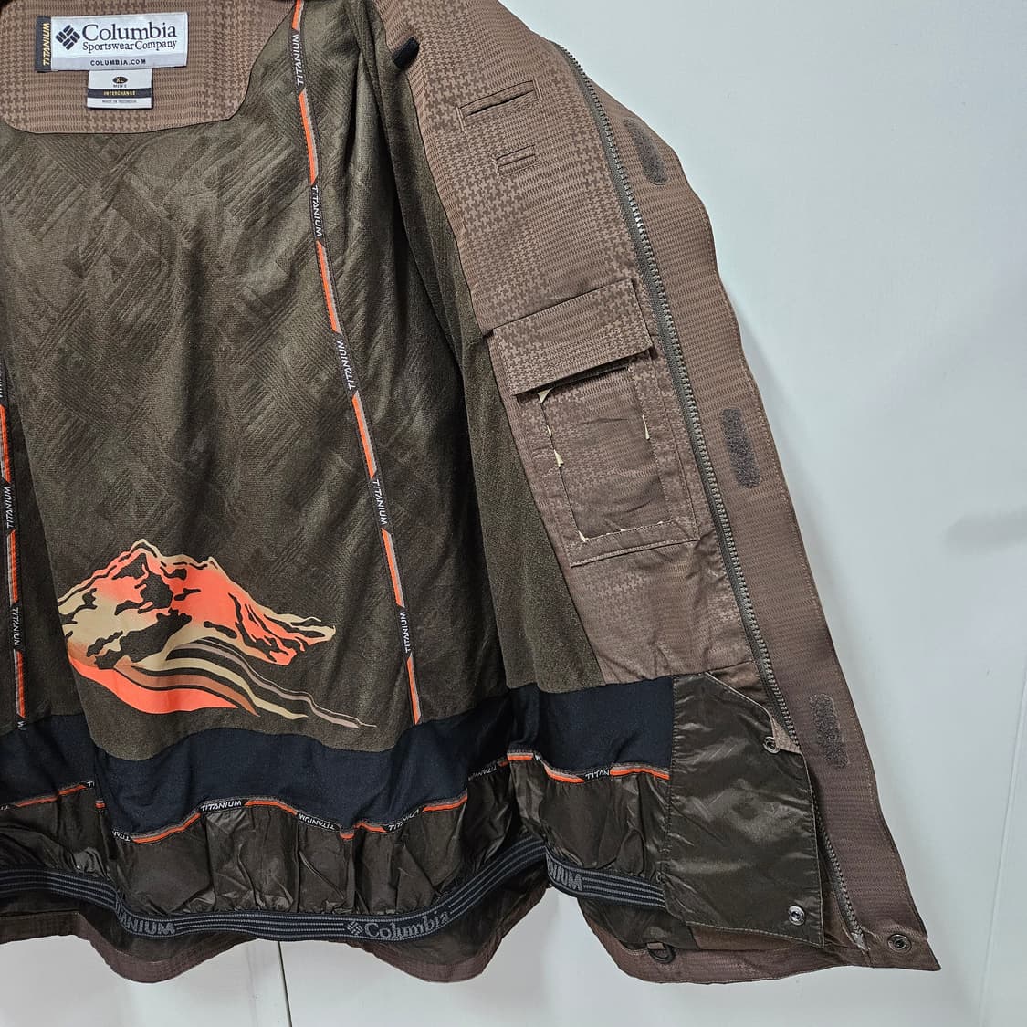 컬럼비아 티타늄 브라운 체크 스키파카 스노보드 자켓 XL 105-110 상품이미지6