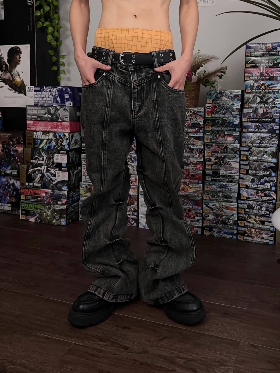 Still Water 다트 링클드 플레어 진 상품이미지4