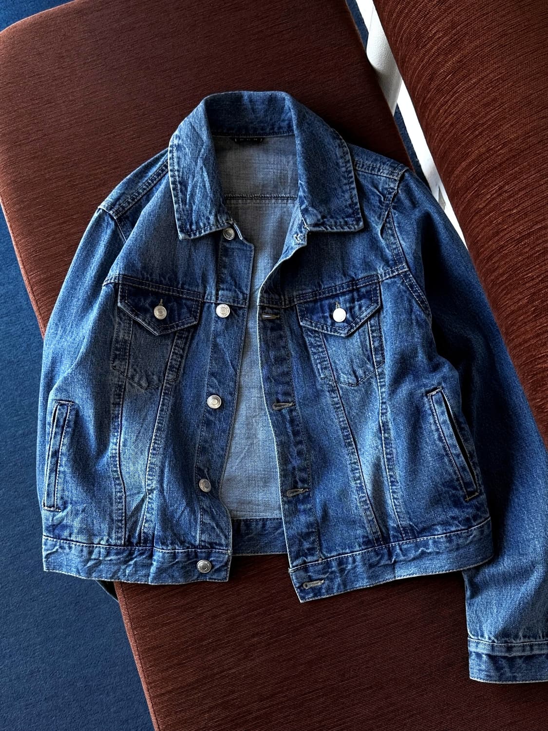 Denim cropped design trucker jacket 상품이미지1