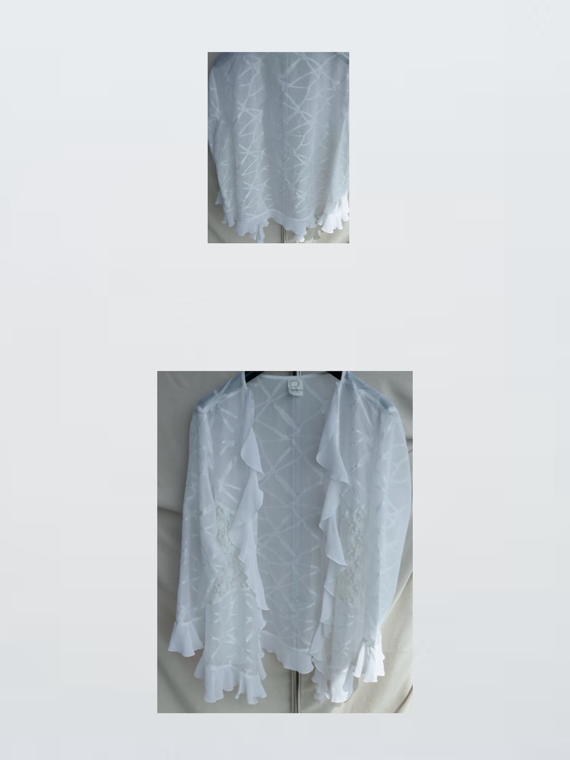 White Ruffle Lace Cardigan 화이트 러플 가디건 상품이미지3