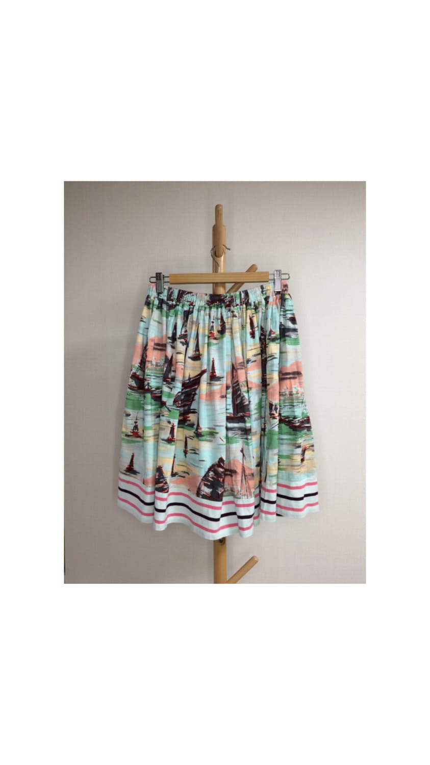 스나오 쿠와하라 빈티지 프린팅 스커트 상품이미지5