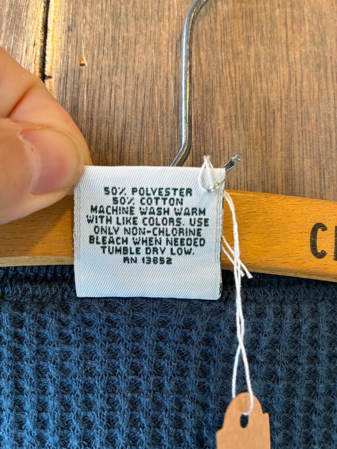 80~90’s Vintage  Waffle Thermal Tee 상품이미지3