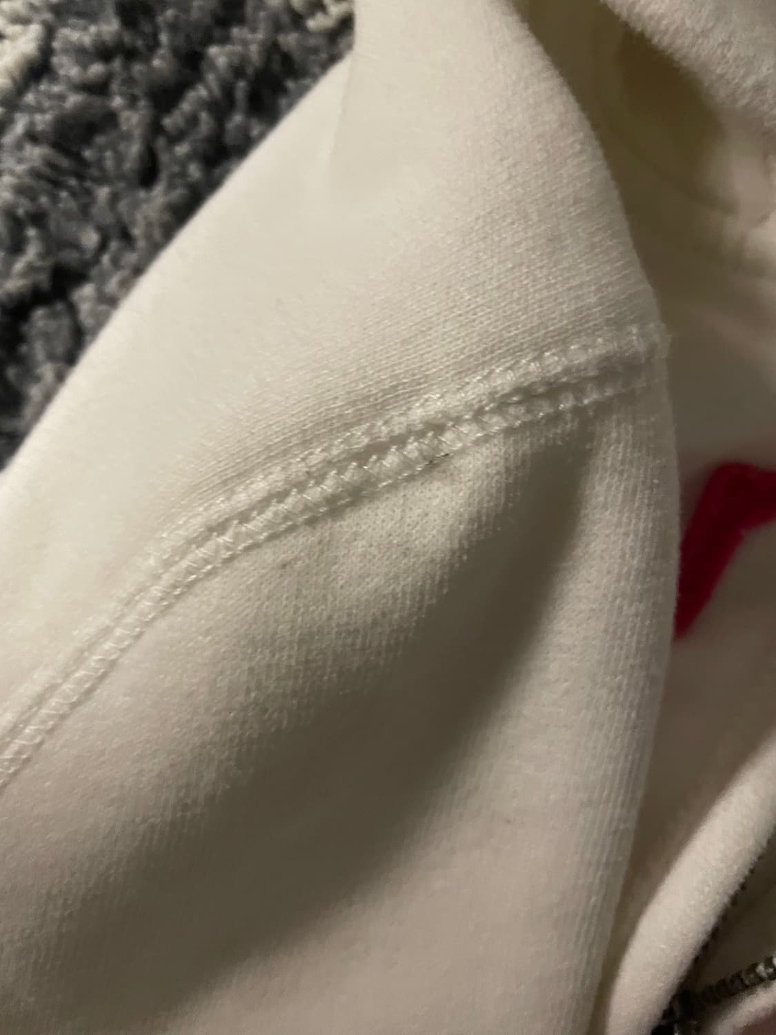 아베크롬비 슬림핏 후드집업 화이트 상품이미지4