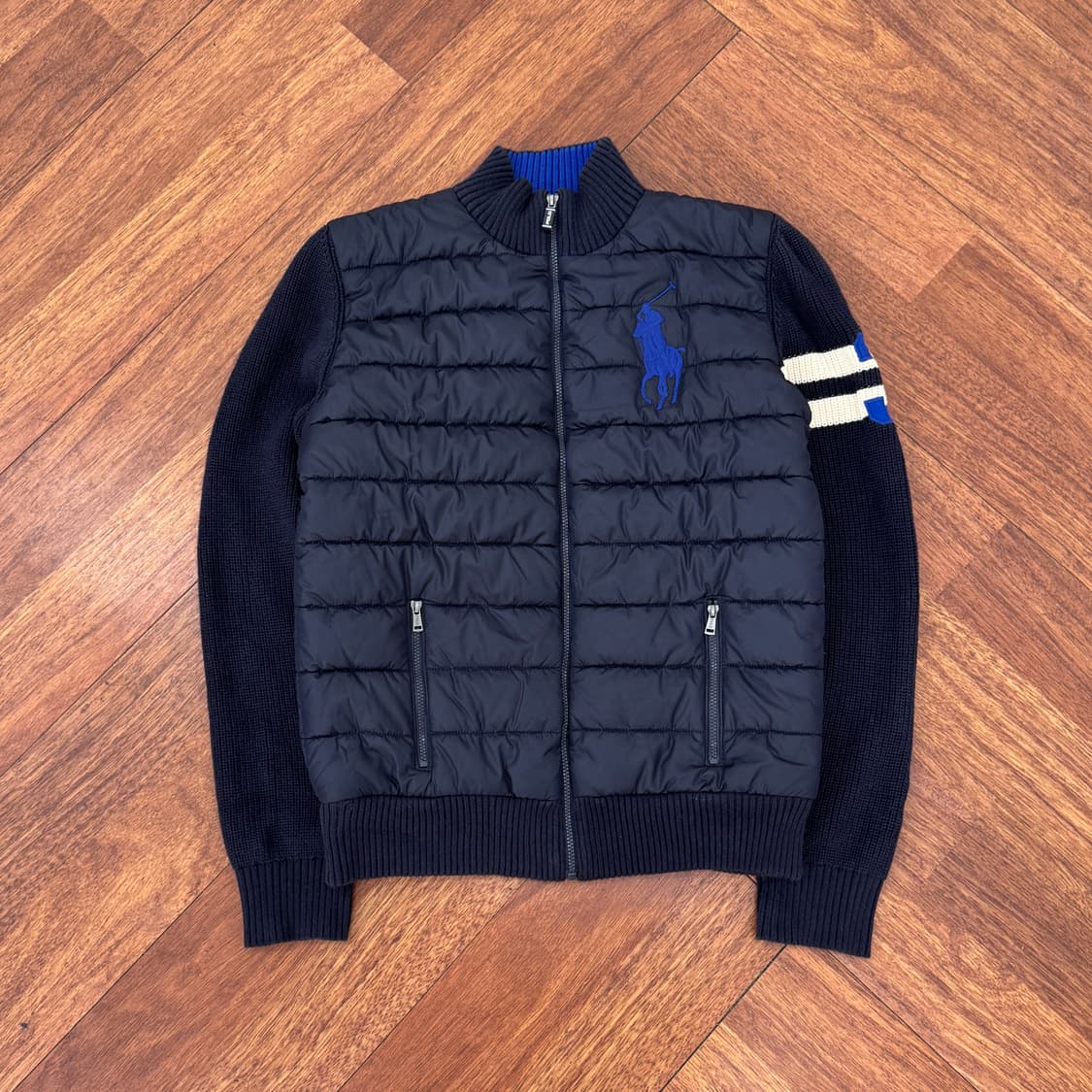 여성용 M 폴로 랄프로렌 경량패딩 니트 자켓  상품이미지1