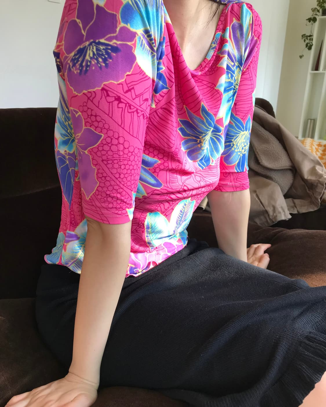 vintage flower pattern top 상품이미지3
