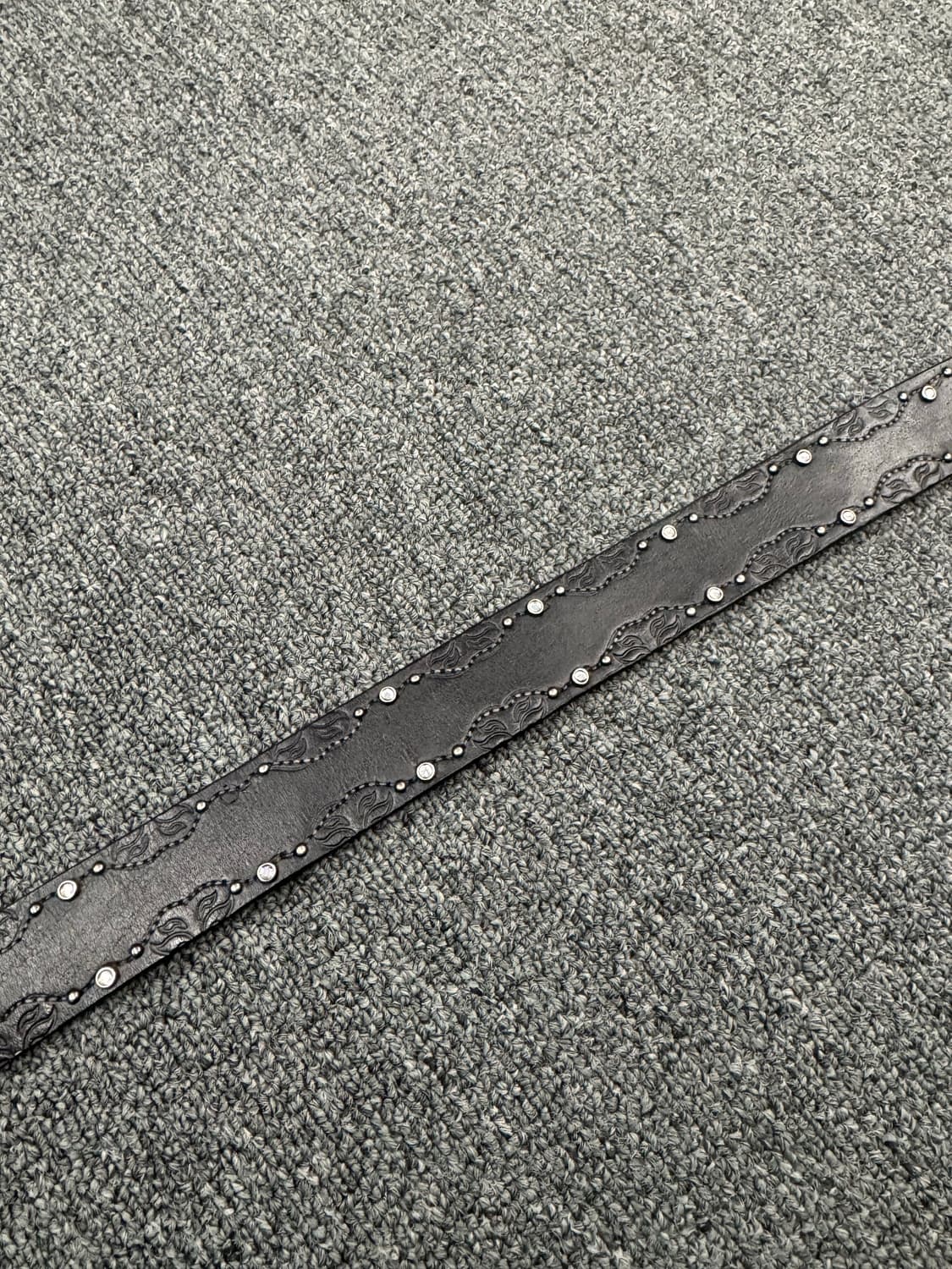 Nine West 빈티지 버클 잼스톤 웨스턴 블랙 가죽벨트 상품이미지3