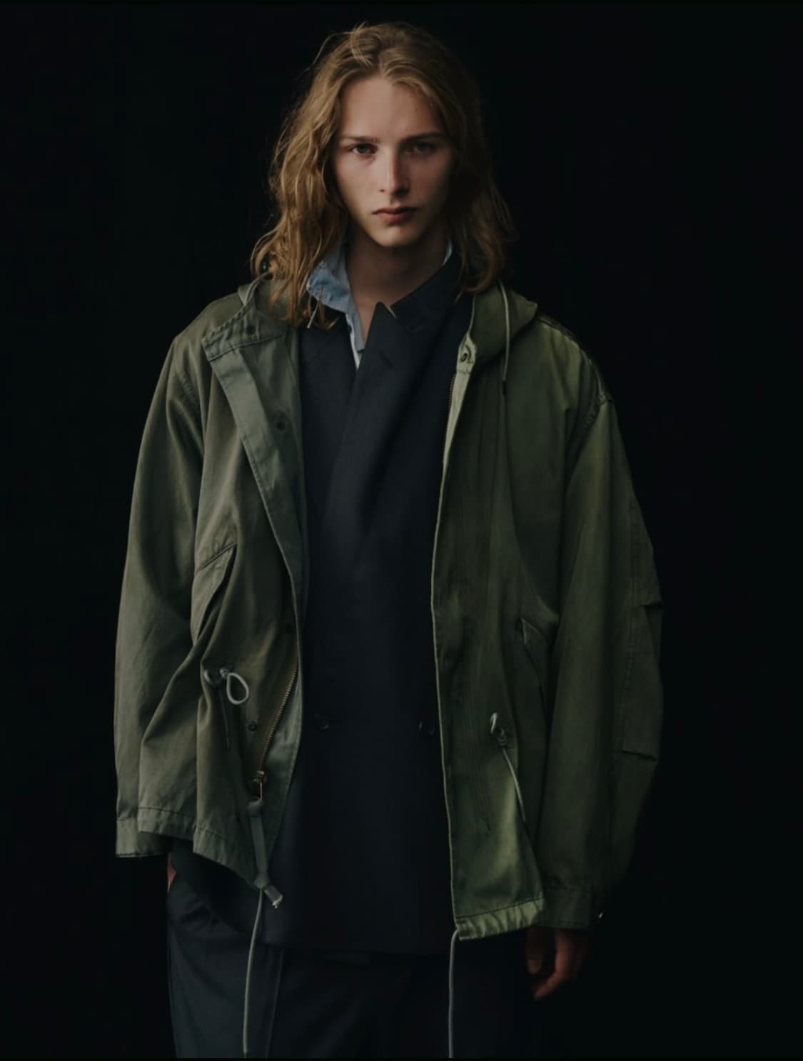 A.PRESSE Vintage Silk Hoodie Jacket 3 상품이미지1