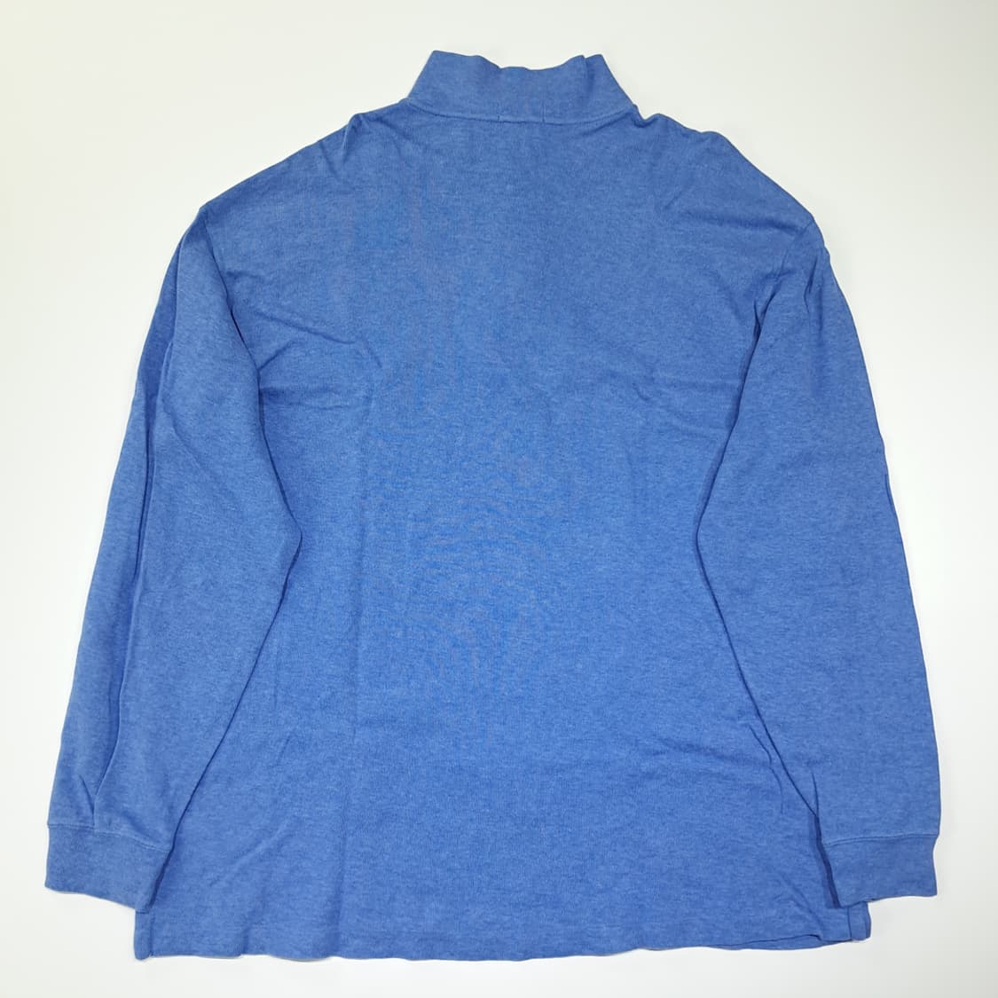 CL310 2XLT 폴로 코튼 가죽풀러 블루멜란지 하프집업 니트 상품이미지6