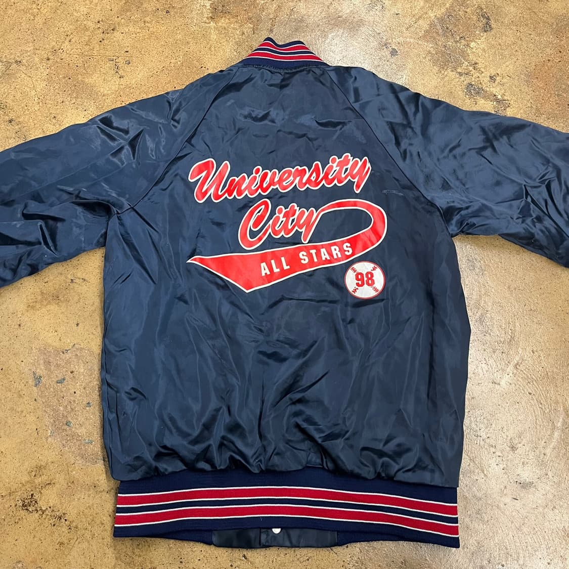 [정품/S] 하트웰 네이비 블루종 점퍼 Kev 자수 b16 상품이미지4