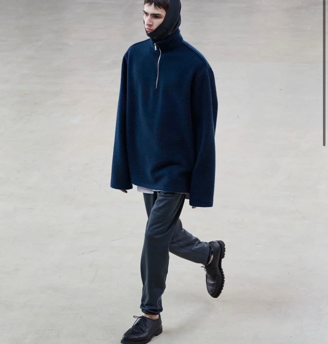 [L] Rier fleece polo plombe 상품이미지2