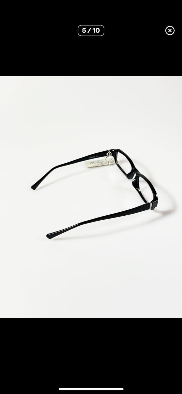 샤인 Shine 블랙 뿔테 스퀘어 에폭시 프레임 빈티지 안경 상품이미지5