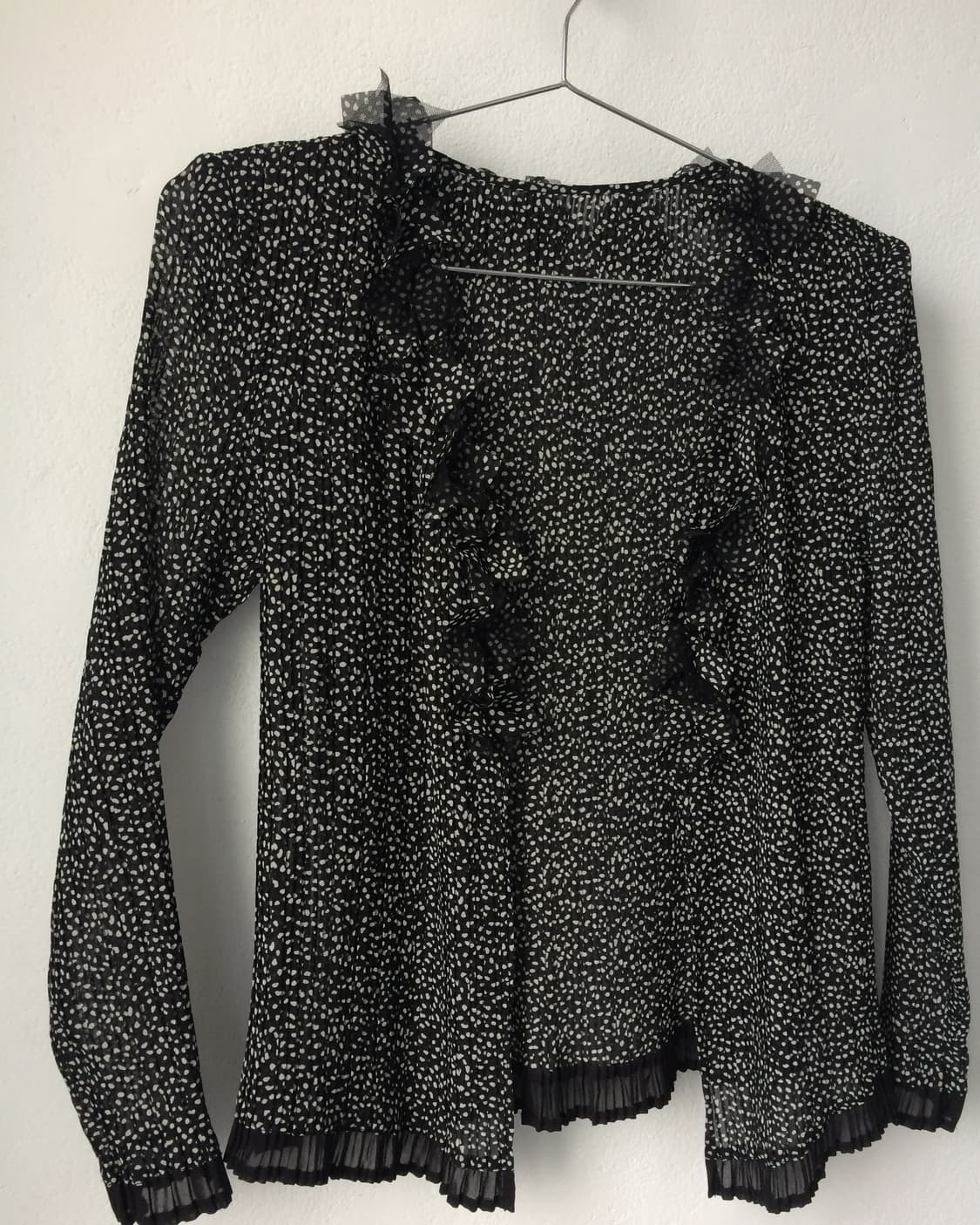 Pattern pleats open cardigan 상품이미지4