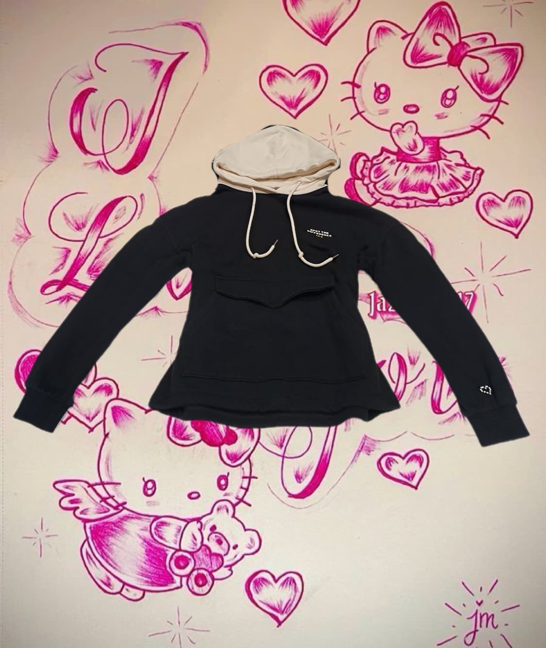 스파오 하트게임 배색 후드티 S 상품이미지1