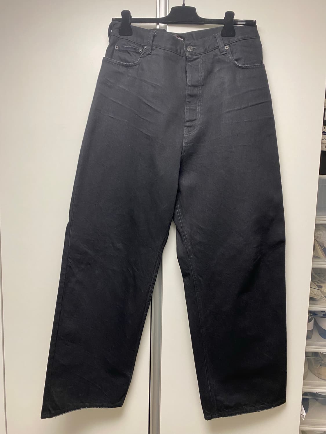 [M] 발렌시아가 배기진 배기팬츠 데님 블랙 판매합니다 상품이미지3