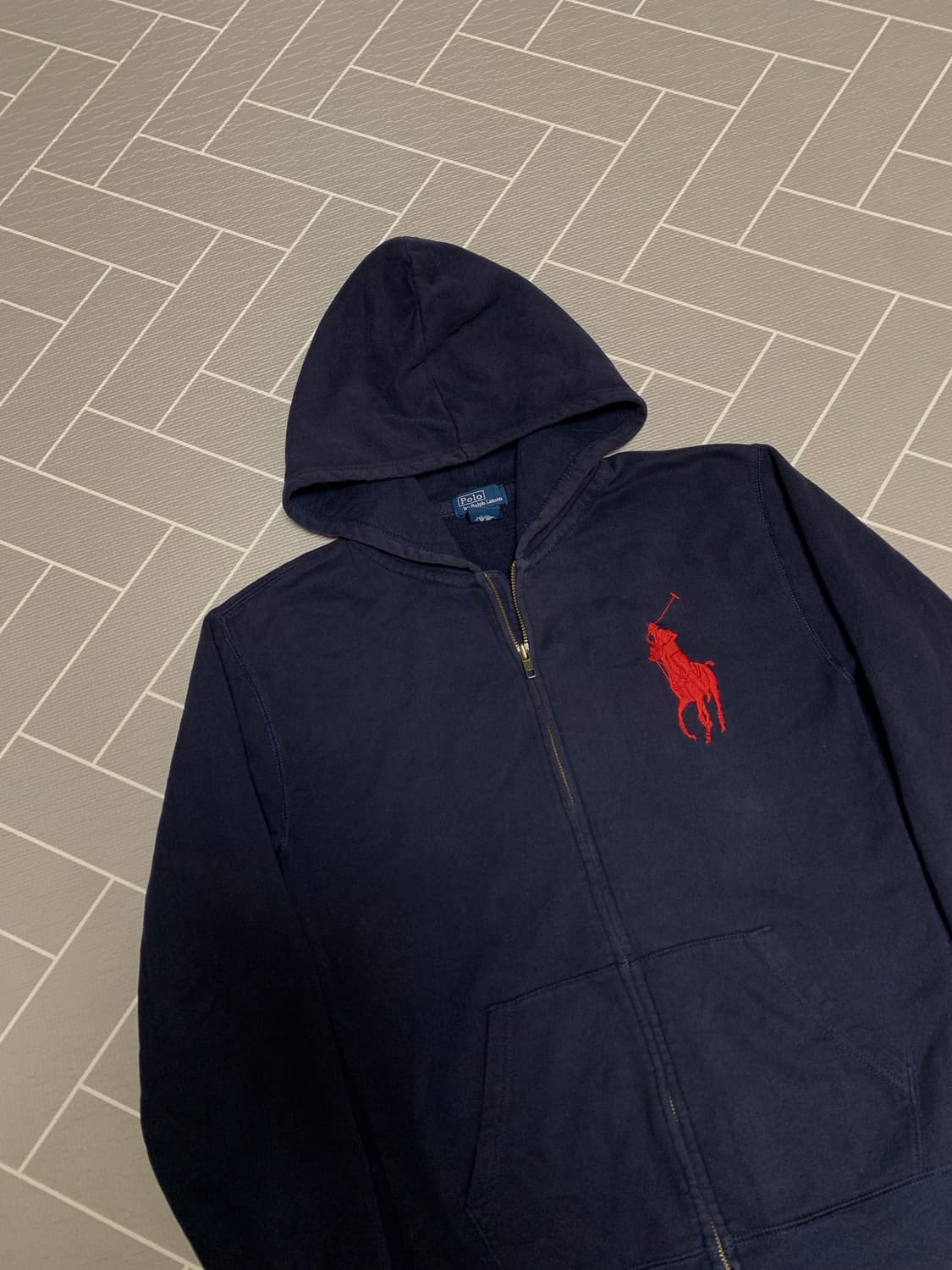 폴로 빅포니 후드집업 진네이비 상품이미지3