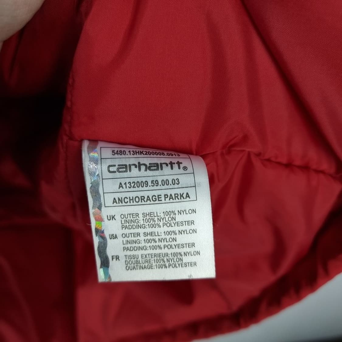 [CARHARTT] 칼하트 로고 패치 야상 패딩 레드 M16600 상품이미지10