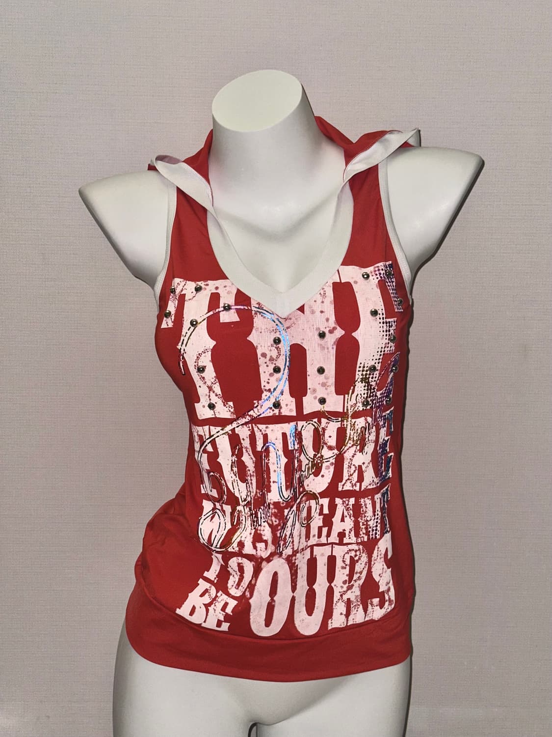 빈티지 후드 펑크 슬리브리스 상품이미지1