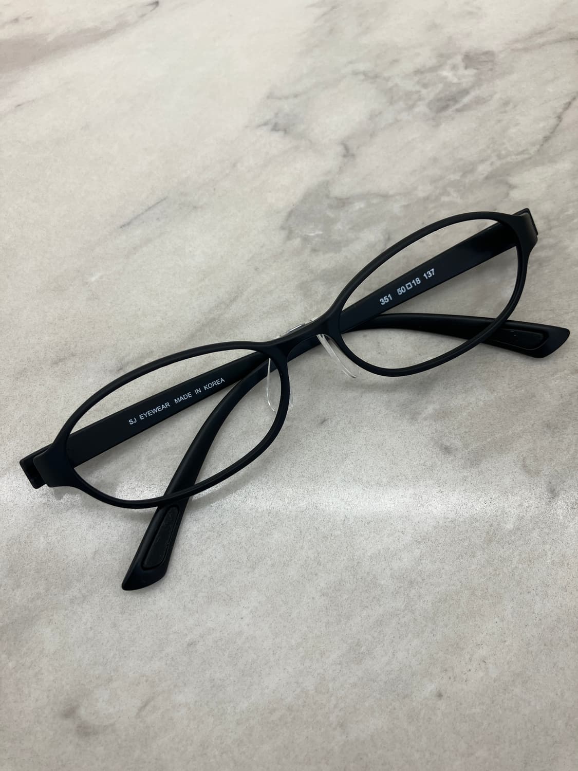 B81 CLOD 경량 블랙 오벌 슬림 뿔테 안경351 상품이미지1