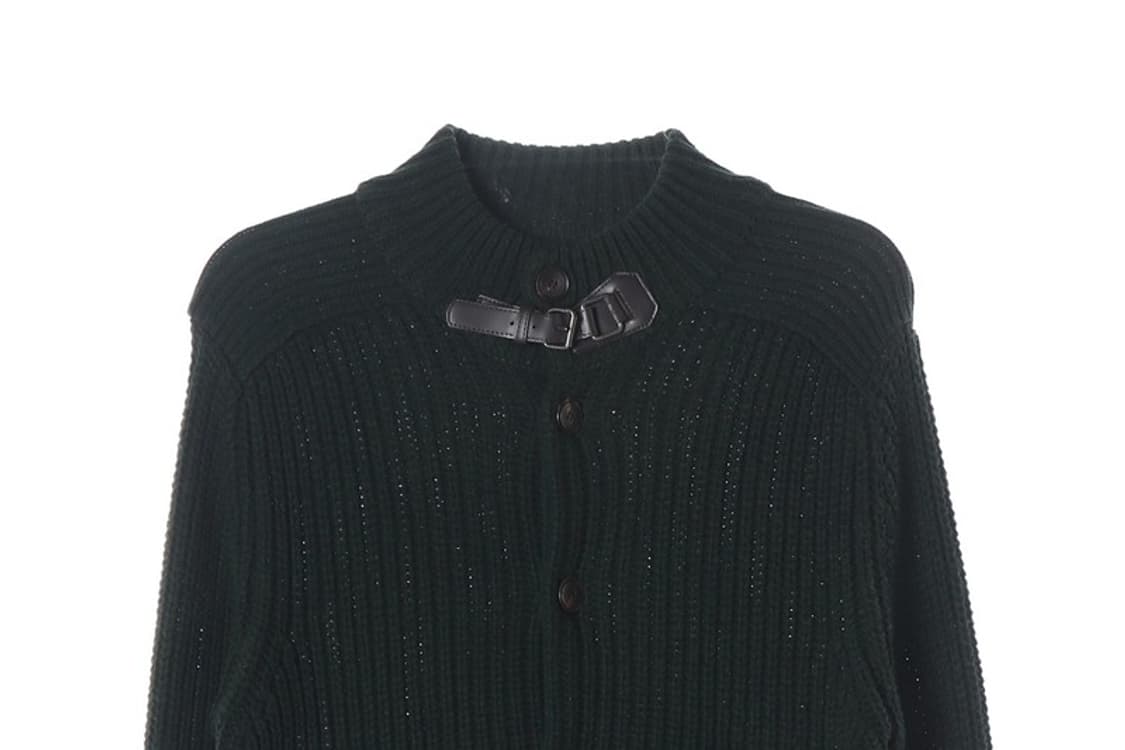 헤지스 아디론댁 넥버클 헤비 하찌 니트 가디건 L 상품이미지3